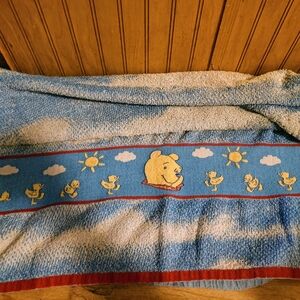 Disney Winnie the Pooh Blue Bath Towel
